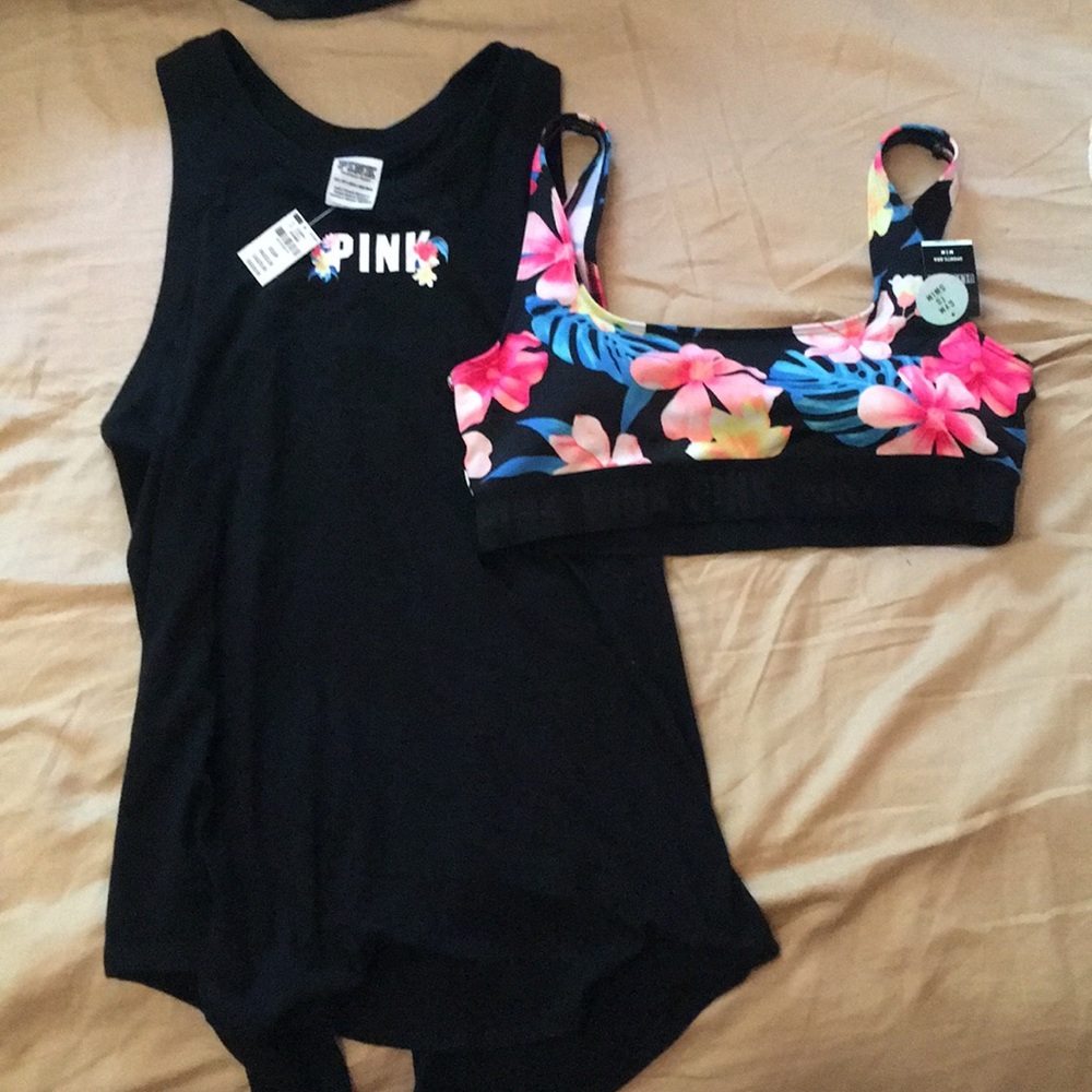 Gym to swim sports bra and gym top from vs
